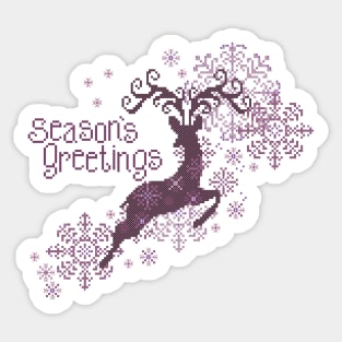 Seasons Greetings Majestic Reindeer Sticker